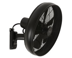 Lucci AIR BK Wandventilator 50 W (Ø) 410 mm Zwart Zwenkbaar