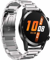 Stalen Smartwatch bandje - Geschikt voor  Huawei Watch GT stalen band - zilver - 42mm - Horlogeband / Polsband / Armband