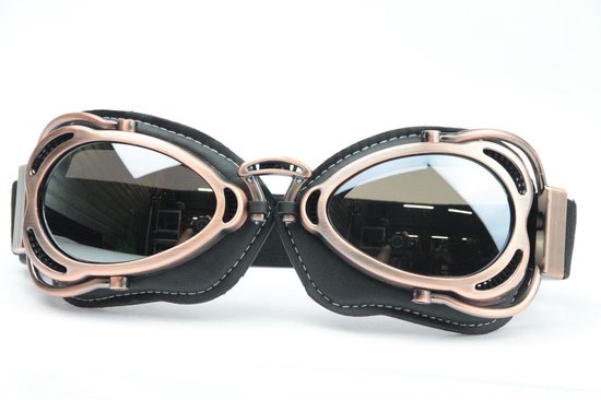 CRG Radical Motorbril - Retro Motorbril - Motorbril voor Heren - Reflectie Glas