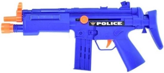 Blauw politie speelgoed wapen MP5 - Met ratel geluid - 37 cm - Politie  verkleed... | bol.com
