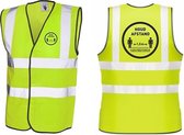 Veiligheidshesjes afstandhouden  - geel - M - COVID-19 - Corona - hesje - vestje