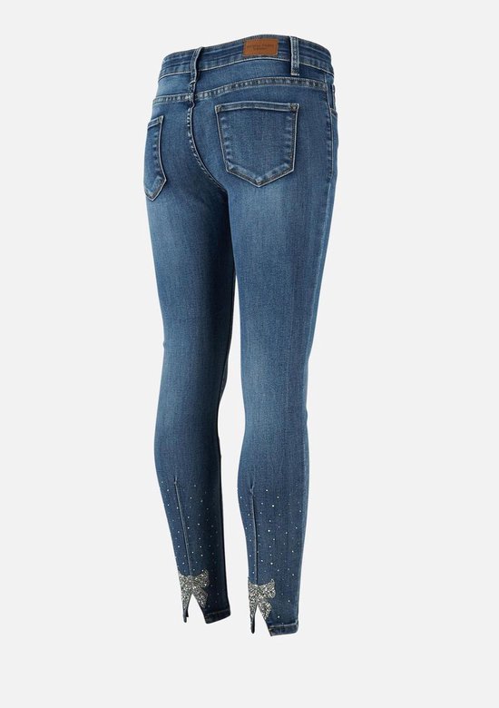 Eenvoud Onvervangbaar Absoluut LOLALIZA Skinny jeans met strass steentjes - Blauw - Maat 42 | bol.com