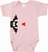 Baby rompertje Bat love | Korte mouw 50/56 Licht roze