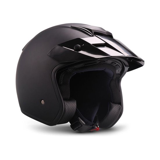 Moto S78 zwart politie helm voor scooter of motor met zonneklep, M Medium... | bol.com