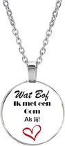 Akyol - Wat bof ik met een oom als jij Ketting - Oom - Lieve oom - Leuke kado voor je oom om te geven - 2,5 x 2,5 CM