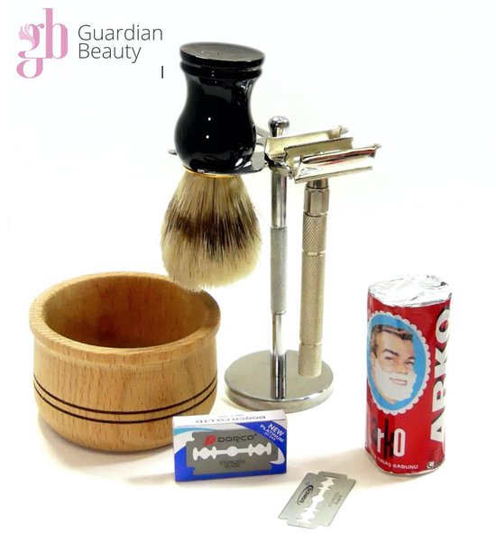 Kit de rasage complet / Pour homme 6 en 1 / Kit de rasage pour barbe /  Blaireau de... | bol.com