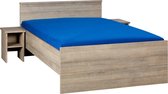 Bedframe 120X200 cm  - Donker Grijs Hout -  Bavel - DONKER GRIJS HOUT - 120 x 200