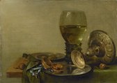 Stilleven met een zilveren tazza, Willem Claesz. Heda, 1630 op aluminium dibond