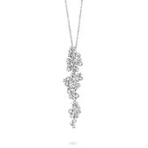 Silver Rose -P2007W -Hanger+Ketting -925 Zilver gerodineerd -Cubic Zirkonia