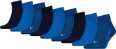 Puma Basic Quarter  Sokken - Maat 43-46 - Unisex - zwart/blauw 9-pack