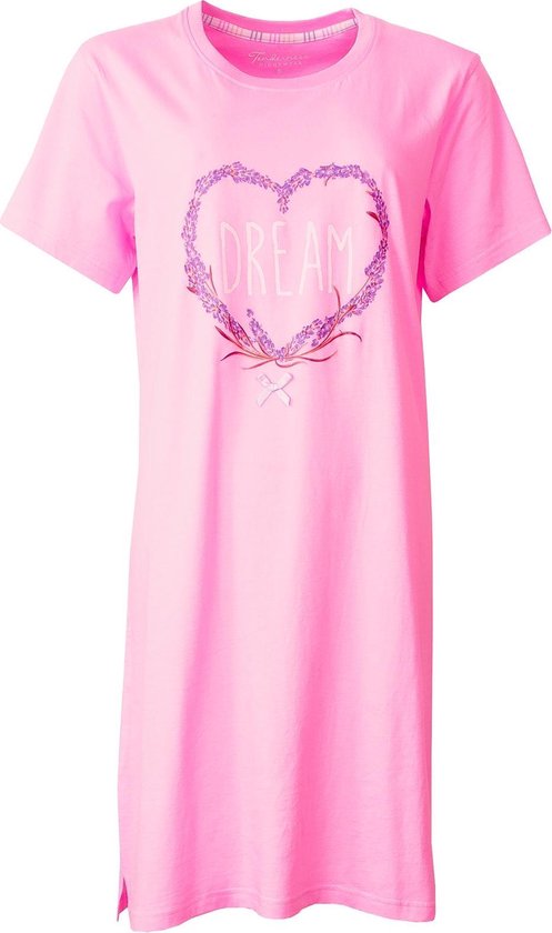Tenderness Dames Nachthemd Slaapkleedje Roze TENGD1805A - Maten: M |
