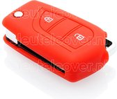 Autosleutel Hoesje geschikt voor Toyota - SleutelCover - Silicone Autosleutel Cover - Sleutelhoesje Rood