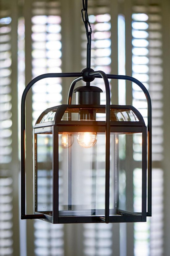 Riviera Maison Boston Docks Lamp - Hanglamp Glas, - Zwart | bol.com