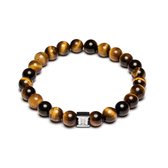 Gem Tiger eye, maat L, Gemini, Kralenarmband, geschenk voor hem, juweel voor hem, 12 maanden garantie, handgemaakt in België, G1