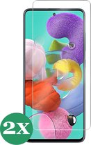 Screenprotector geschikt voor Samsung Galaxy A51 - Screen Protector Glas - 2 Stuks