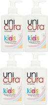 Unicura Vloeibare Handzeep Pomp Kids - 4 x 250 ml Voordeelverpakking