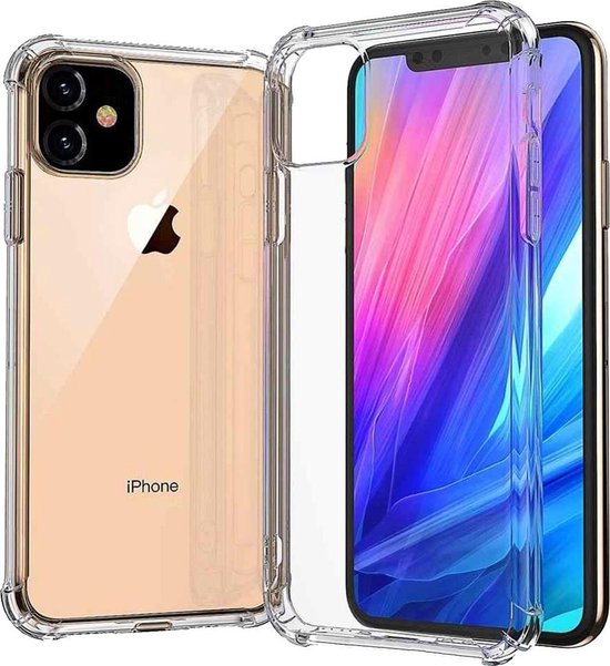 Étui Shock Proof Siliconen Hoes Case Cover pour iPhone 11 Transparent