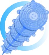 FLASKE - Siliconen Deksel - Set van 6 - Azure - Afsluitdeksel Siliconen