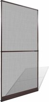 Hordeur met scharnieren bruin 120 x 240 cm