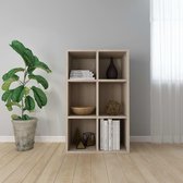 Boekenkast/dressoir 50x25x80 cm spaanplaat sonoma eikenkleurig