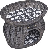 Kattenbed/huis/krabpaal met kussen wilgen