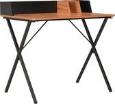 Bureau 80x50x84 cm zwart en bruin