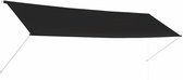 Zonwering uitschuifbaar - Stalen frame en 100% polyester stof met PA-coating - Antraciet - 400x150 cm