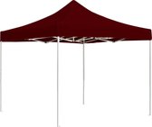 Partytent professioneel inklapbaar 3x3 m aluminium wijnrood