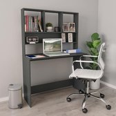 Bureau met schappen 110x45x157 cm spaanplaat grijs