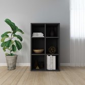 Boekenkast/dressoir 50x25x80 cm spaanplaat zwart