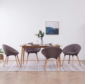 Eetkamerstoelen 4 st stof taupe