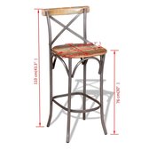 Barstoel massief gerecycled hout