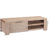 Tv-meubel massief geborsteld acaciahout 140x38x40 cm