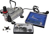 Airbrush-compressorset met 2 pistolen