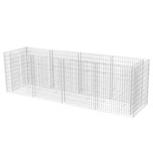 Gabion plantenbak - Staal - Zilver - 360x90x100 cm