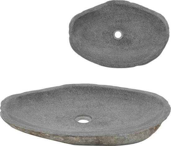 Wastafel ovaal 60-70 cm riviersteen | bol