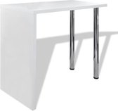 Bartafel met 2 stalen poten MDF hoogglans wit