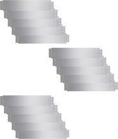 Grasboorden - Staal - Zilverkleur - 15 stuks