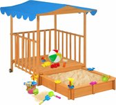 Bol.com Speelhuis voor kinderen met zandbak UV50 hout blauw aanbieding