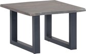 Salontafel met natuurlijke randen 60x60x40 cm acaciahout grijs