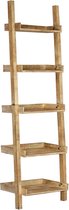 Ladderkast 75x37x205 cm massief mangohout bruin