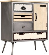 Dressoir 65x33x76 cm massief mangohout en staal
