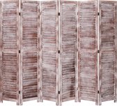 Kamerscherm met 6 panelen 210x165 cm hout bruin