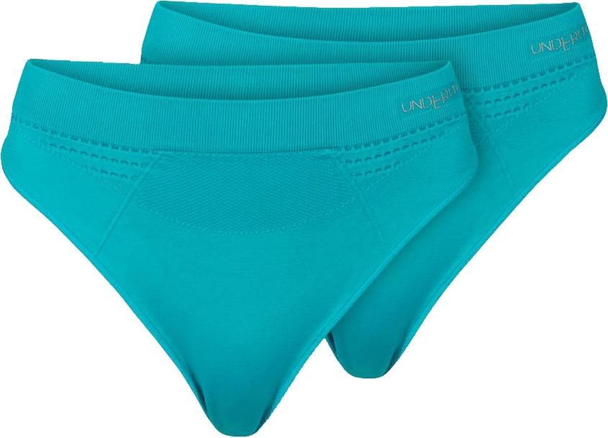 Underun Vrouwen String Duo Pack Turquoise/Turquoise - Hardloopondergoed - Sportondergoed - M