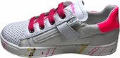 Naturino veterssneakers rits arlon zip wit roze mt 30