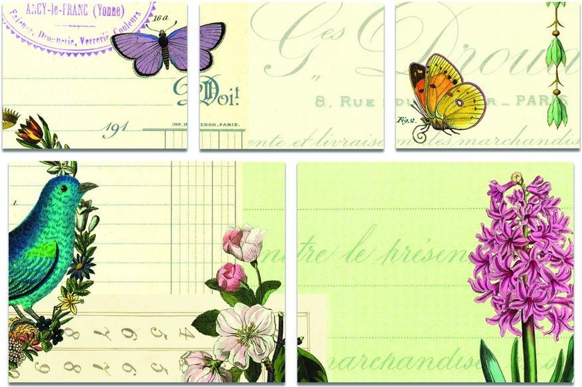 Sticky notes Flora & fauna - Cavallini & Co - 300 memoblaadjes