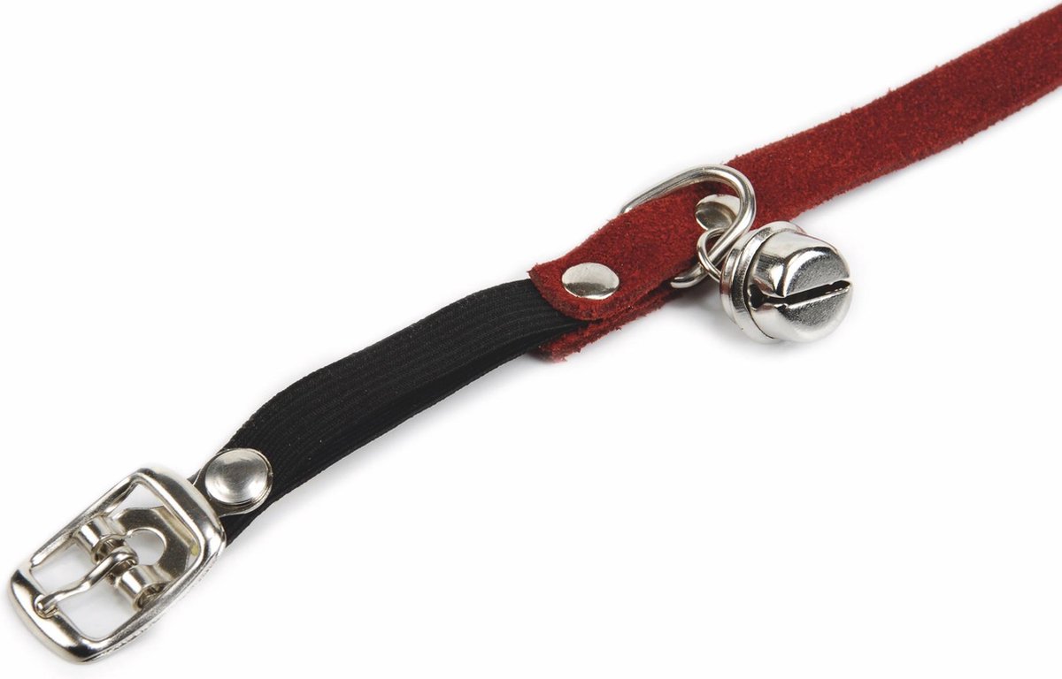 Bol.com kattenbandje suede - Rood aanbieding