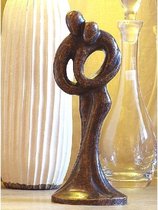 Tuinbeeld - bronzen beeld - Abstract liefdespaar - Bronzartes - 30 cm hoog