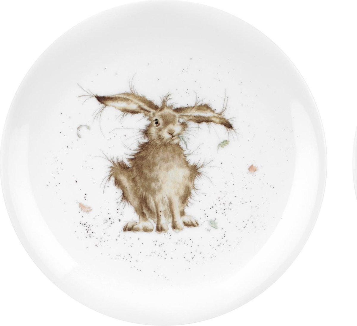 Wrendale Designs Bord Hare Set van twee borden met haas