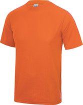 sportshirt Electric Orange heren Maat L  met bedrukking van eigen tekst